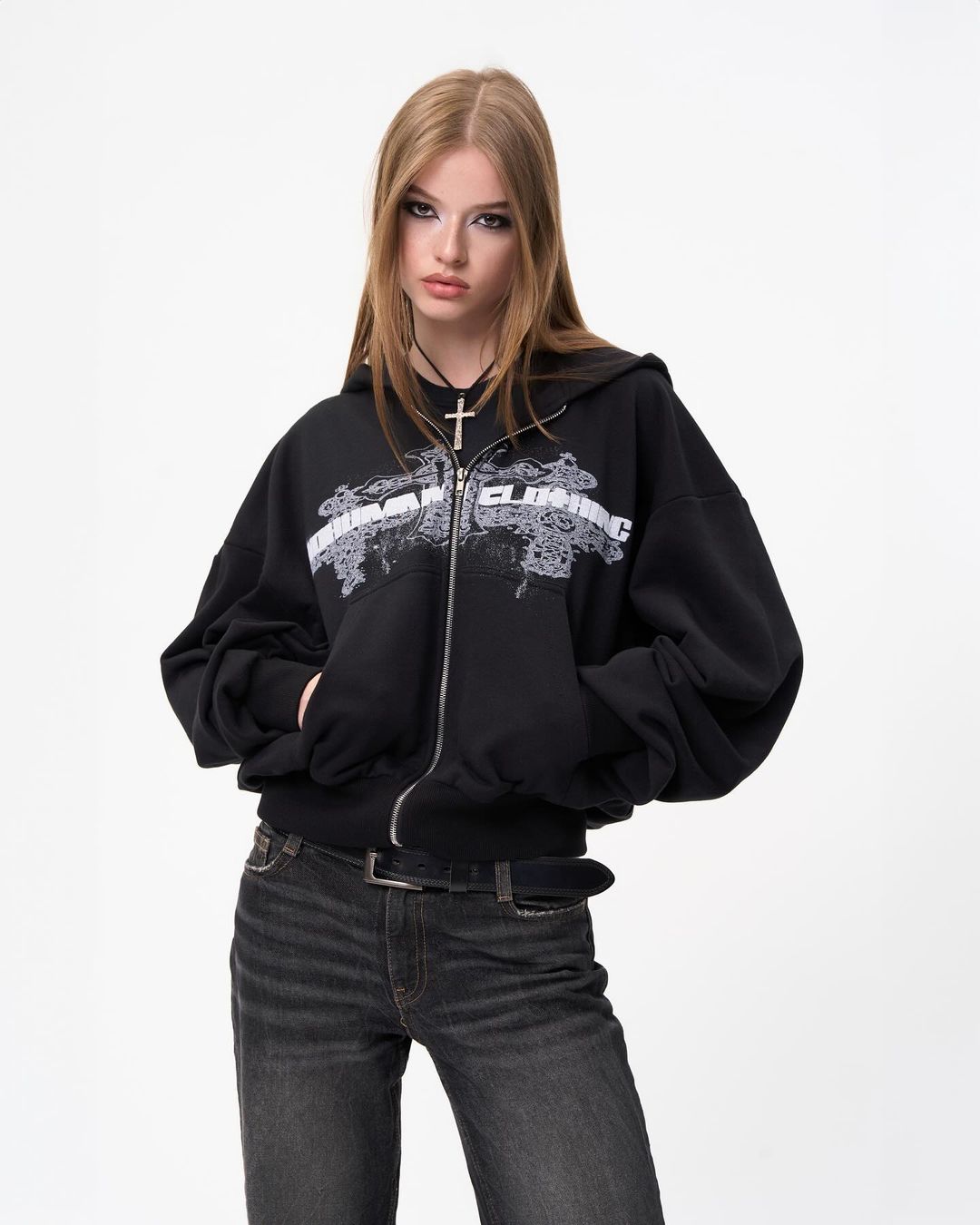 Crosses ZIP Black Hoodie
