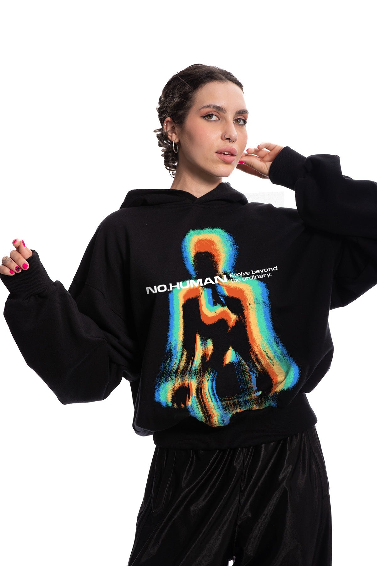 Polaroid Ghost Black Hoodie