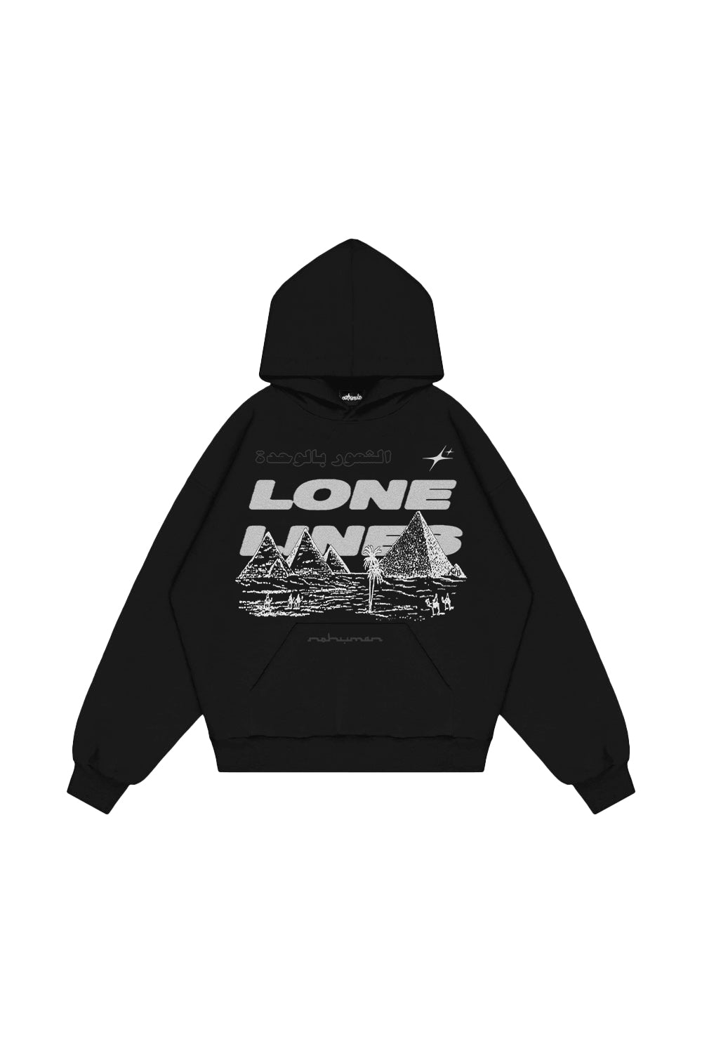 Lone Lines Black Hoodie
