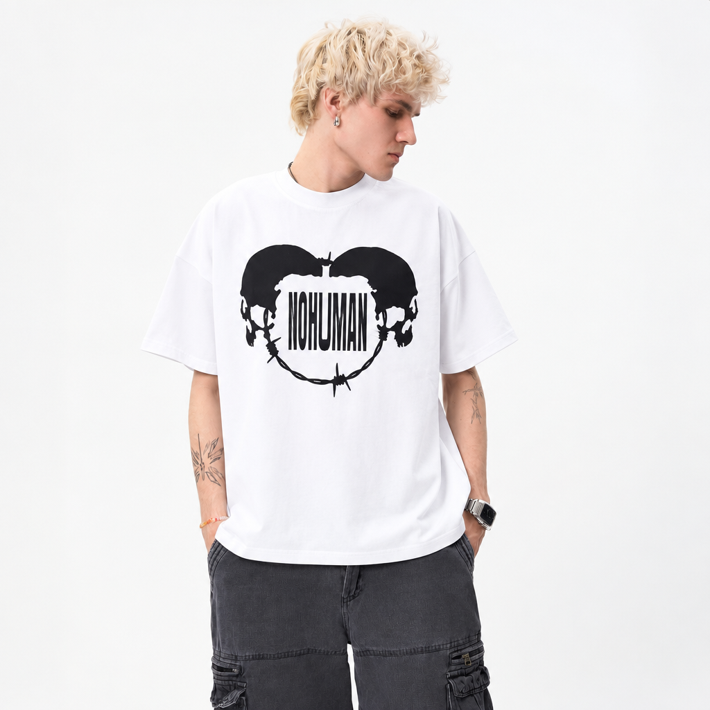 Skulls White Tee (Boxy)