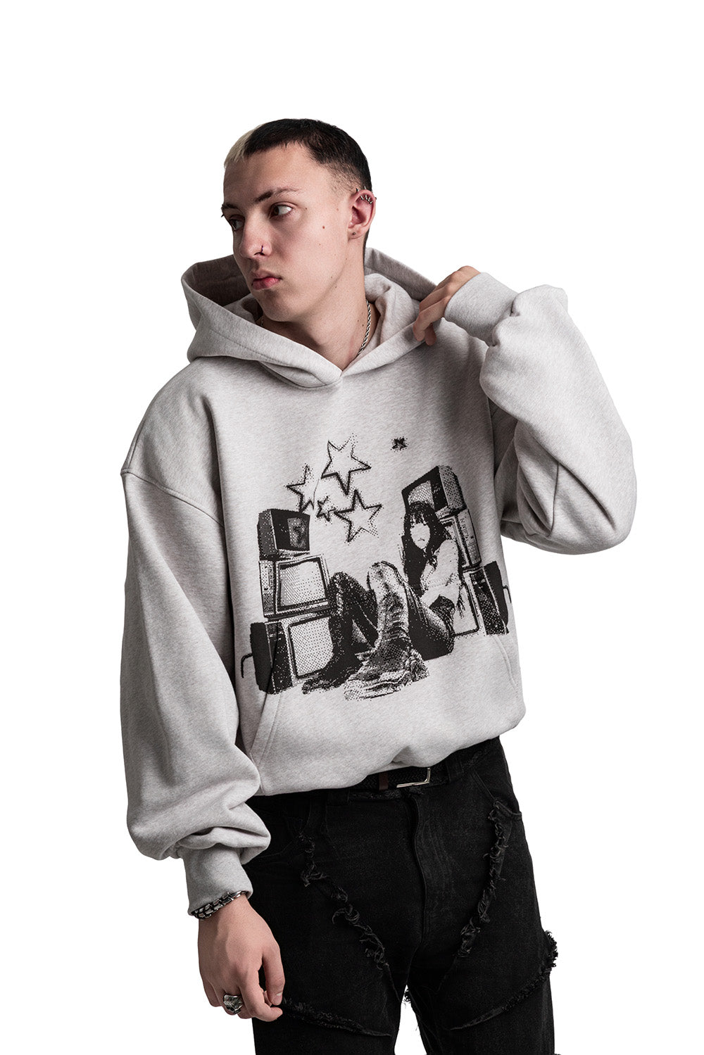 TV Star Grey Hoodie