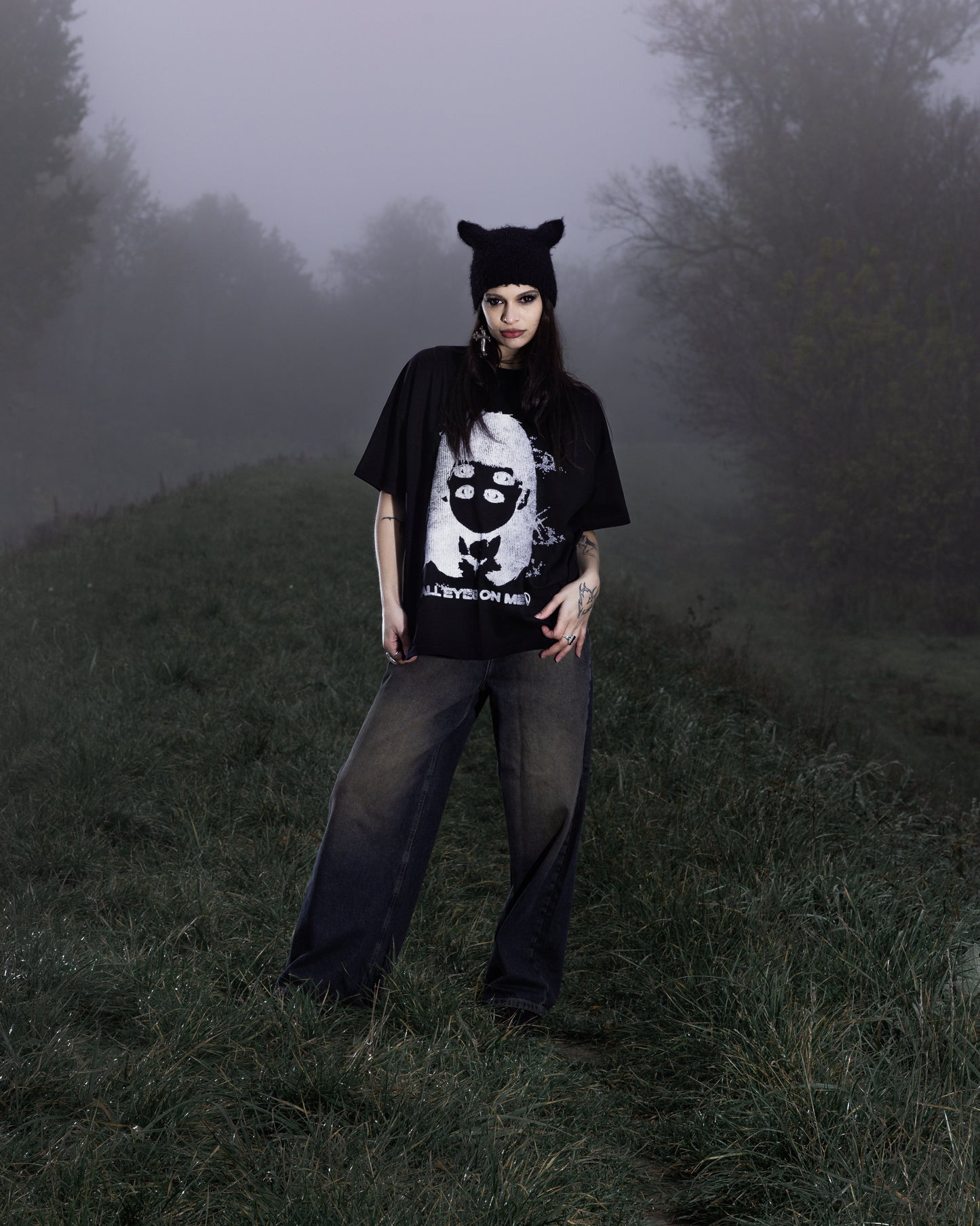 All Eyes On Me Black Tee