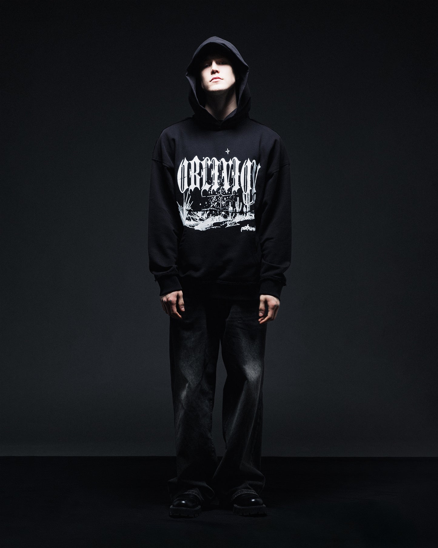 Oblivion Black Hoodie (1 of 1)