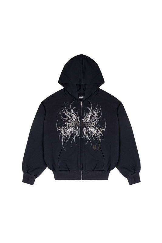 Ethereal Wings ZIP Black Hoodie