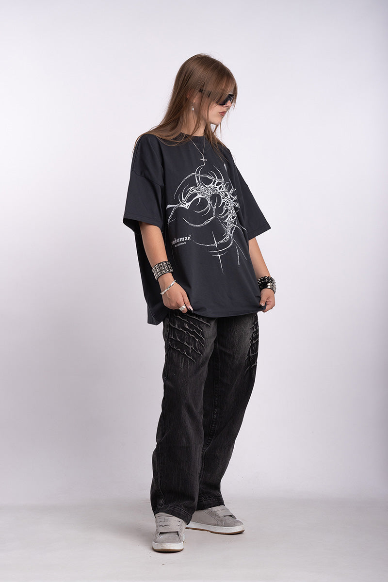 Neural Spike Graphite Tee