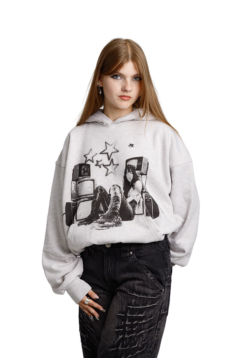 TV Star Grey Hoodie