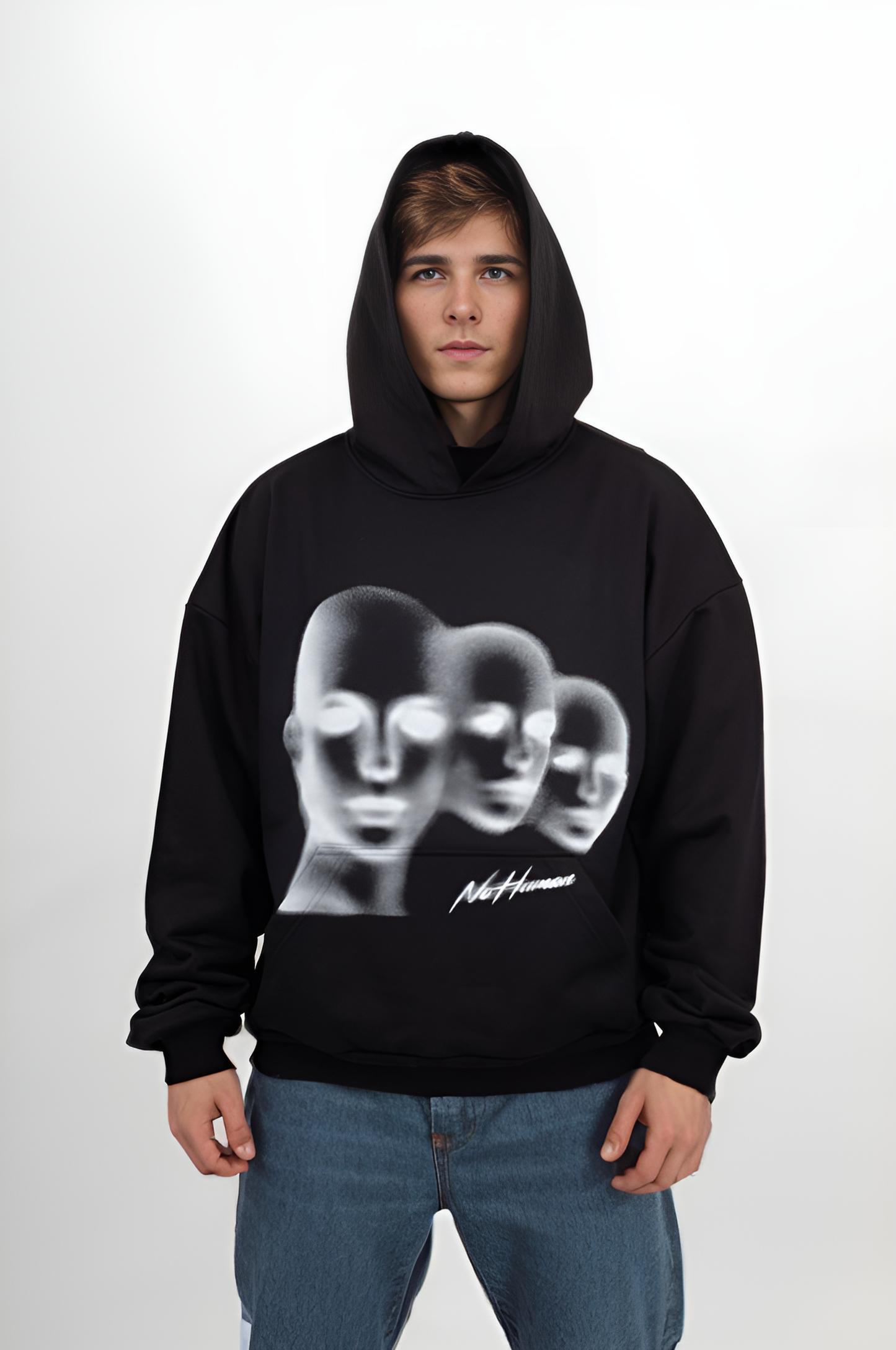 Humanity Black Mono Hoodie