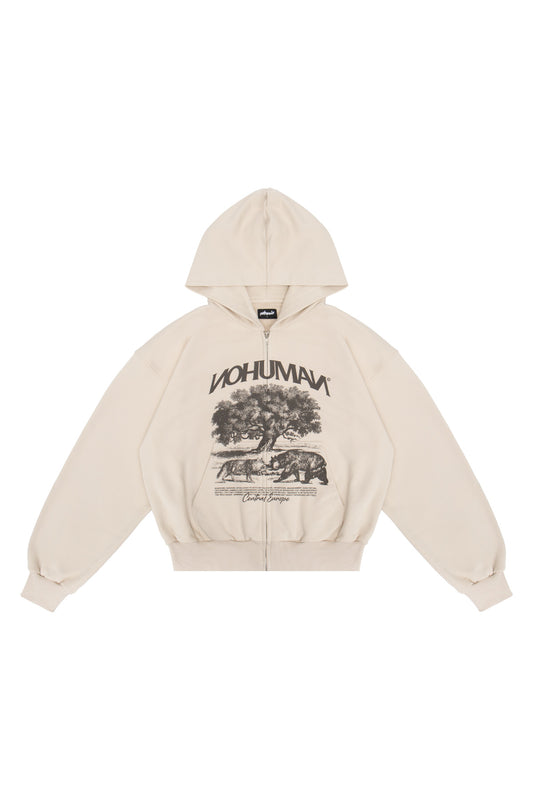 Wolf & Bear ZIP hoodie