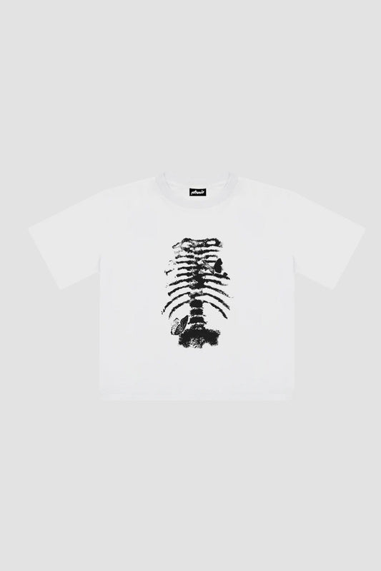 Skeleton White Tee (Boxy)