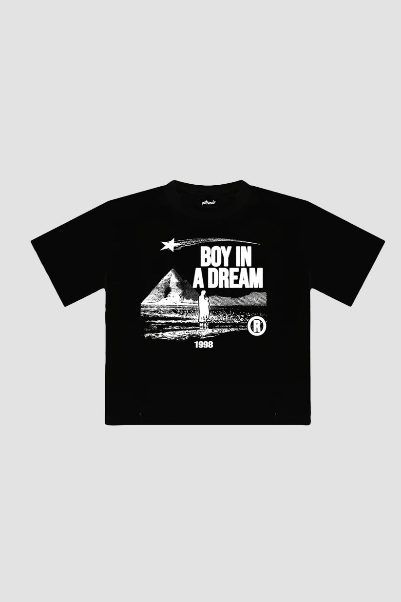 "Boy In A Dream" Black Tee (Boxy)