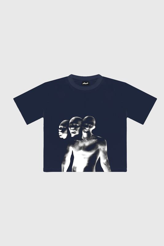 Astral Body Mono Navy Tee (Boxy)