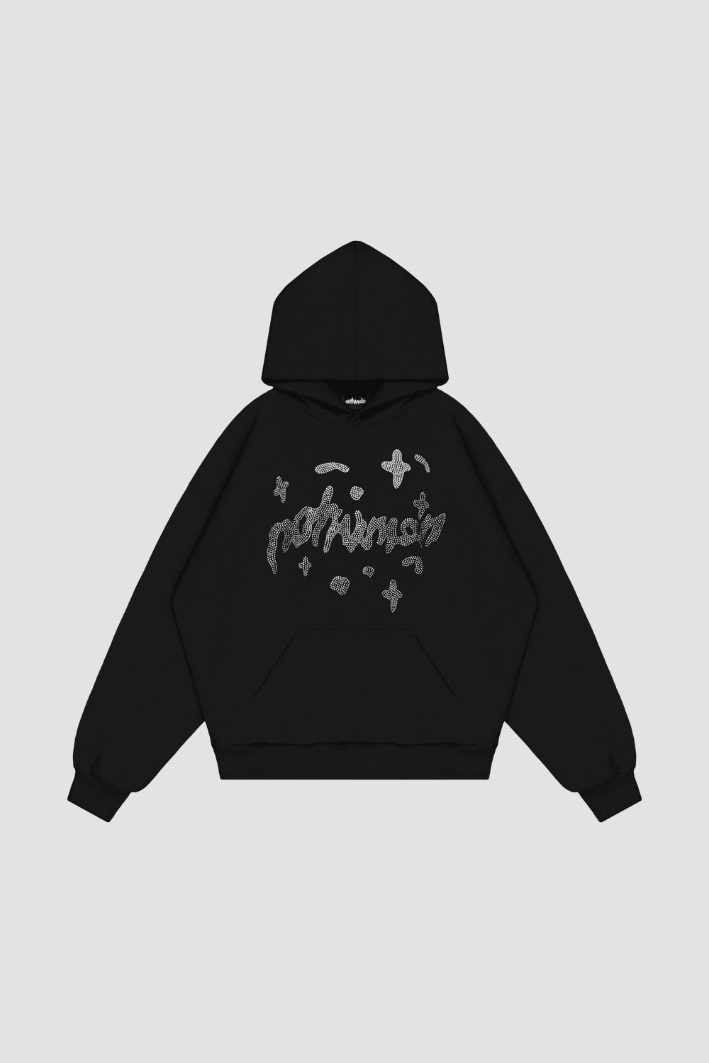 Rhinestones NoHuman Black Hoodie