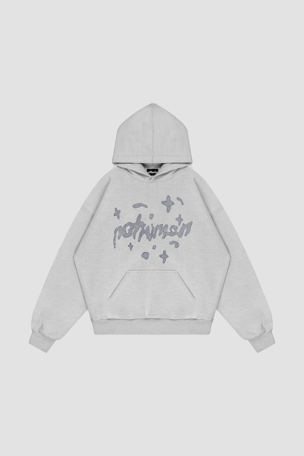 NoHuman Rhinestones Grey Hoodie