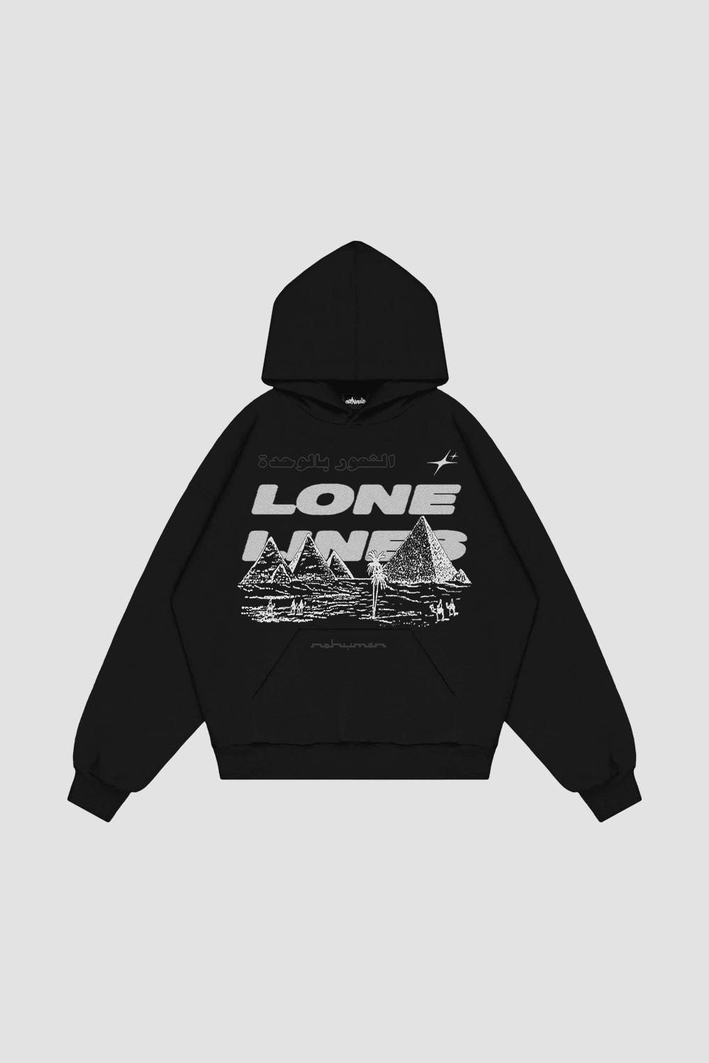 Lone Lines Black Hoodie