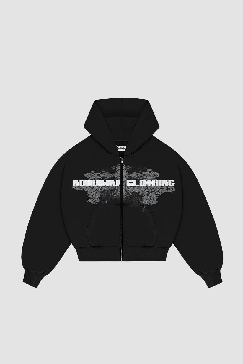 Crosses ZIP Black Hoodie