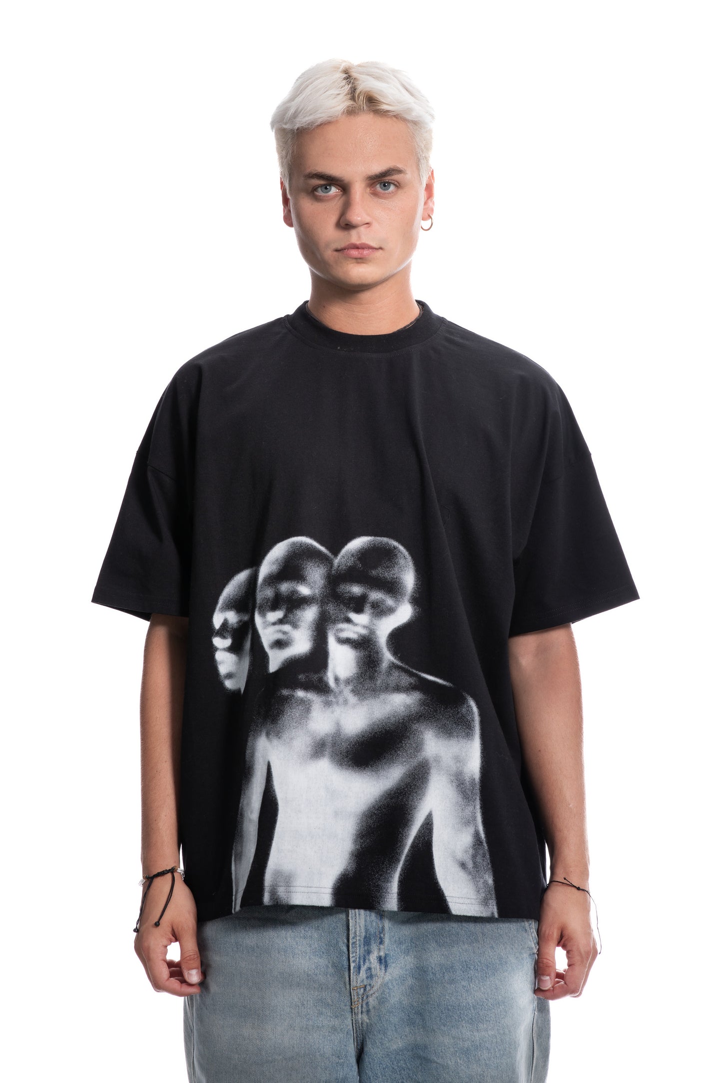 Astral Body Mono Black Tee (Boxy)