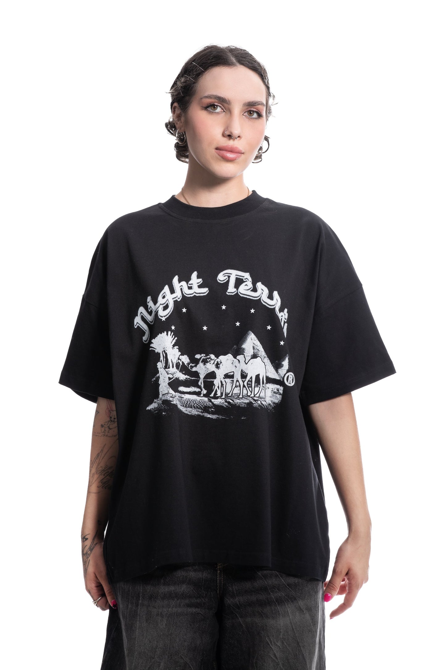 "Night Terror" Black Tee (Boxy)