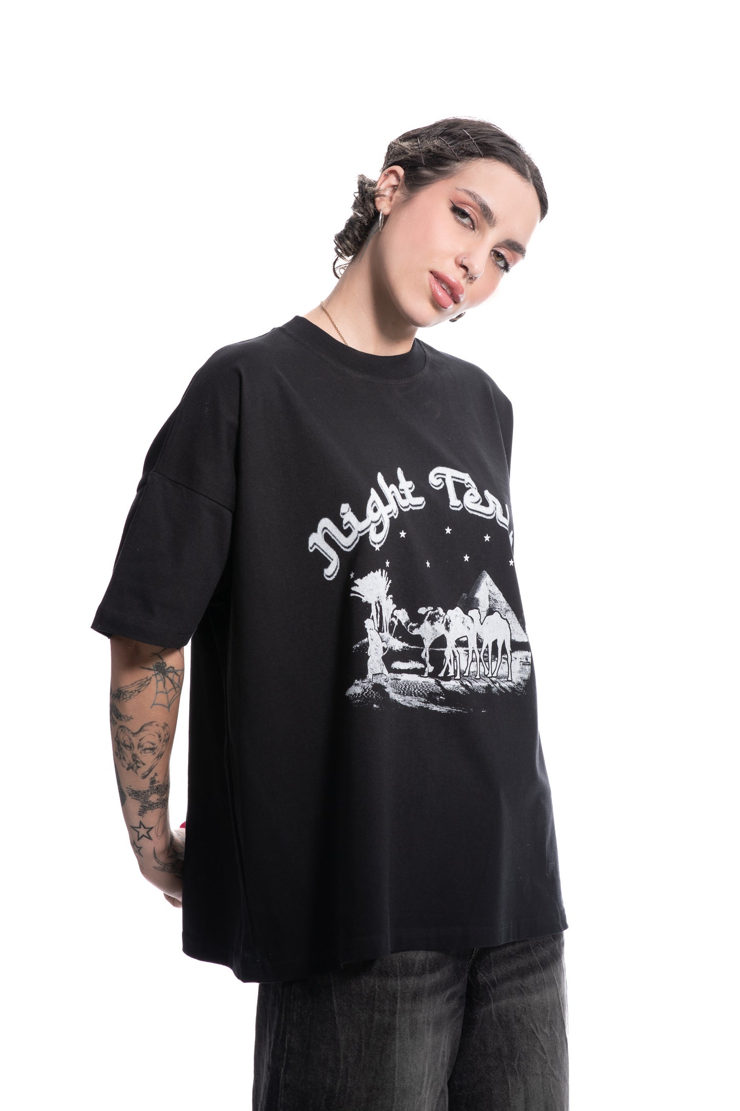 "Night Terror" Black Tee (Boxy)